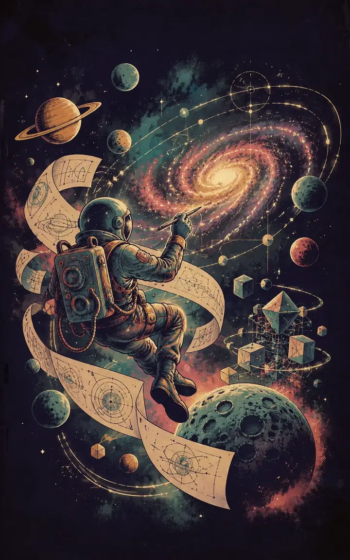 Cosmic Architect illustrated book cover
