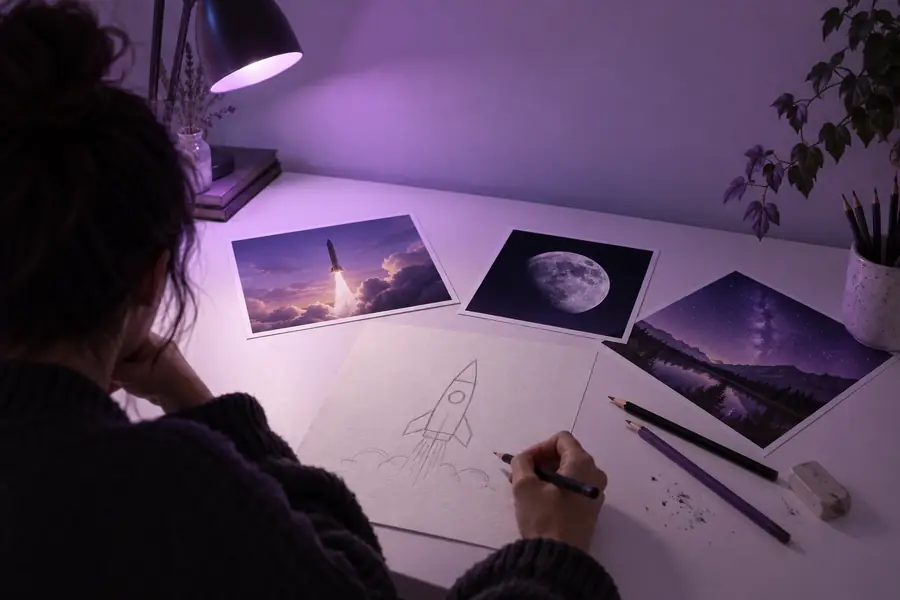 Early image concept with a loose beginner prompt