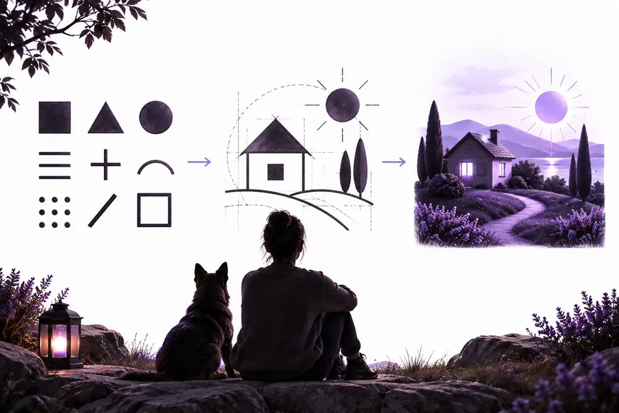 A refined visual symbol prepared for communication